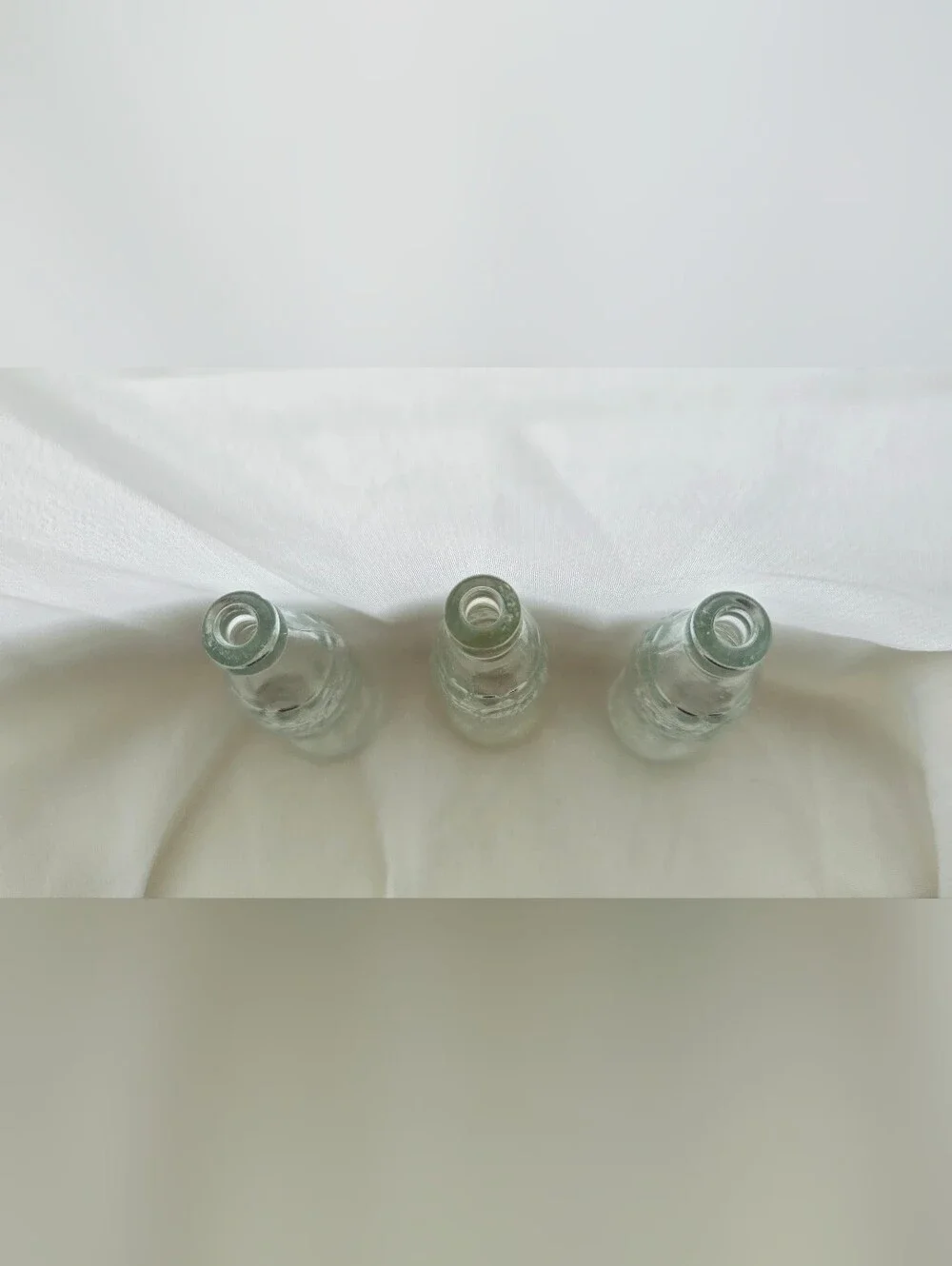 Coca Cola Miniature Glass Bottle Trio - Aqua Tint